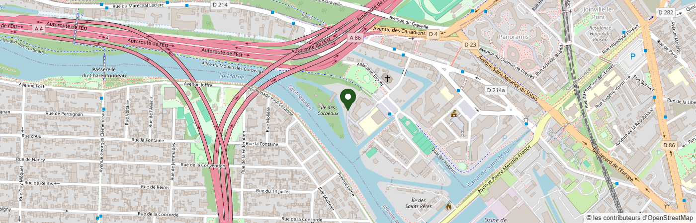 Plan d'accès : 3 quai de Bir Hakeim, 94410 Saint-Maurice